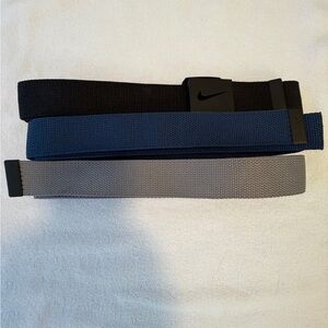 Nike Men's Belt Trio — Black, Navy, Gray